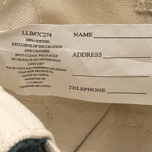 LL Bean Mini Boat And Tote Bag Embroidered Autumn Leaves 5.5"Lx5"Hx4.5"D - Picture 8 of 9